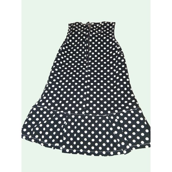 Disney Minnie Mouse Black Polka Dot Sleeveless Girls Dress 3/4T Pockets Zipper B - Picture 5 of 7